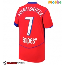 Moške Nogometnih dresov Paris Saint-Germain Khvicha Kvaratskhelia #7 Tretji 2025-26 Kratki rokavi